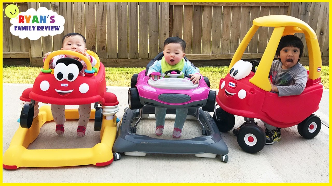 Babies and Kids playtime driving Little Tikes Cozy Coupe Car with Ryan's Family Review