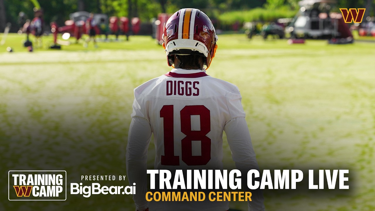 LIVE LOOK: WR Stefon Diggs Has Arrived At Commanders Training Camp! | Command Center