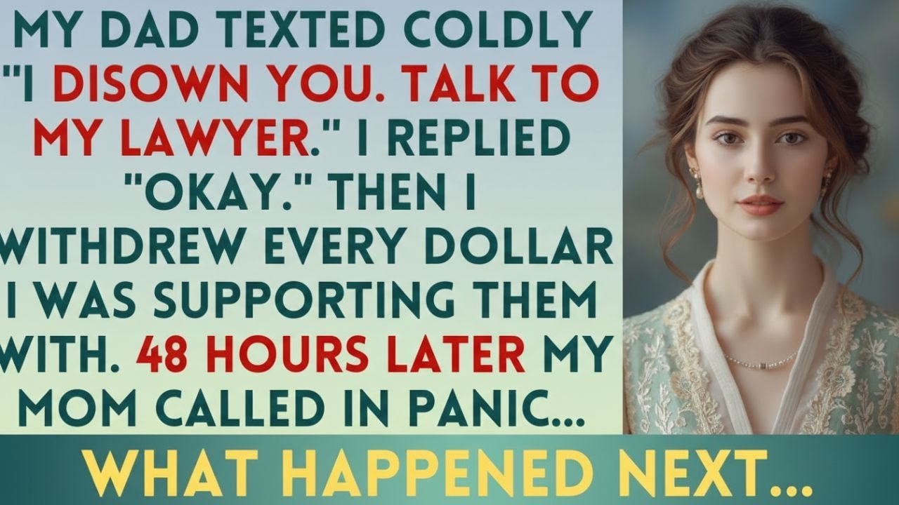 Dad Texted 'I Disown You. Talk To My Lawyer.' I Replied: 'Okay.' Then I Withdrew Every Dollar...