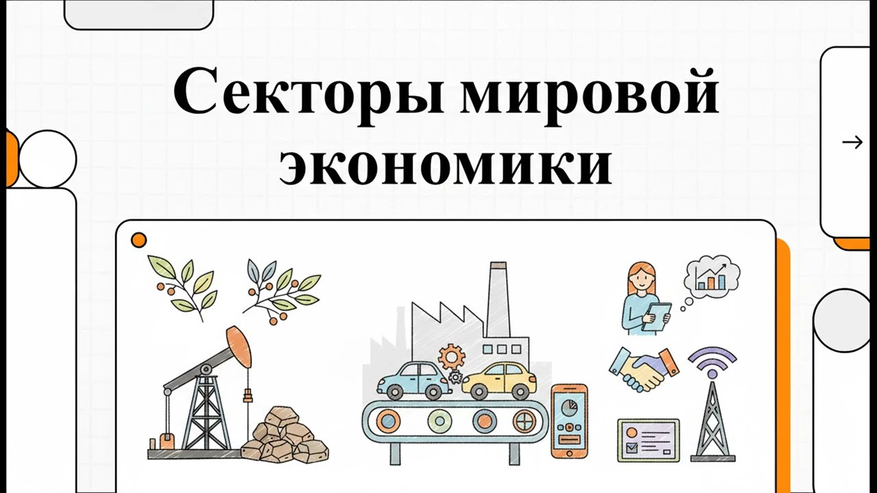 Отраслевой состав мирового хозяйства добывающая, перерабатывающая отрасли, сфера услуг