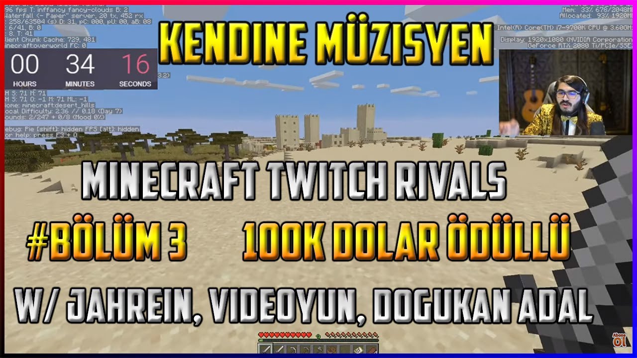 Kendine Müzisyen - Minecraft Twitch Rivals # Bölüm 3 w/ Jahrein, Videoyun, Doğukan Adal