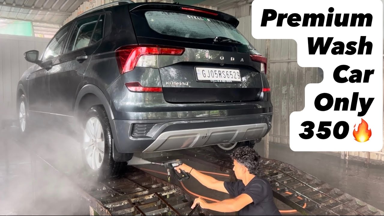 SKODA KO HAM NE PREMIUM WASH KIYA HAI 🔥 #skoda #carwash #foamwashing #india