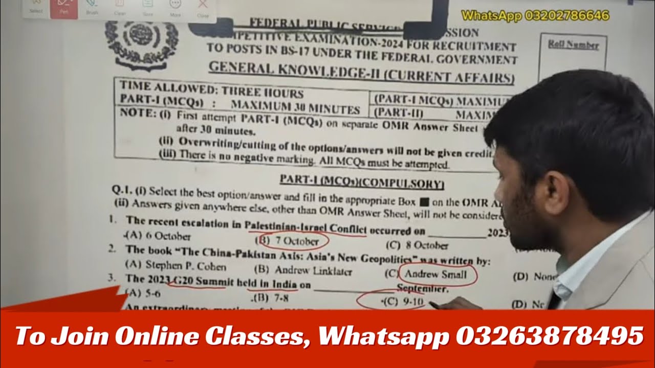 Today CSS 2024 Current Affairs Paper Solved | PPSC FPSC NTS OTS SPSC BPSC KPPSC PCS PMS Preparation
