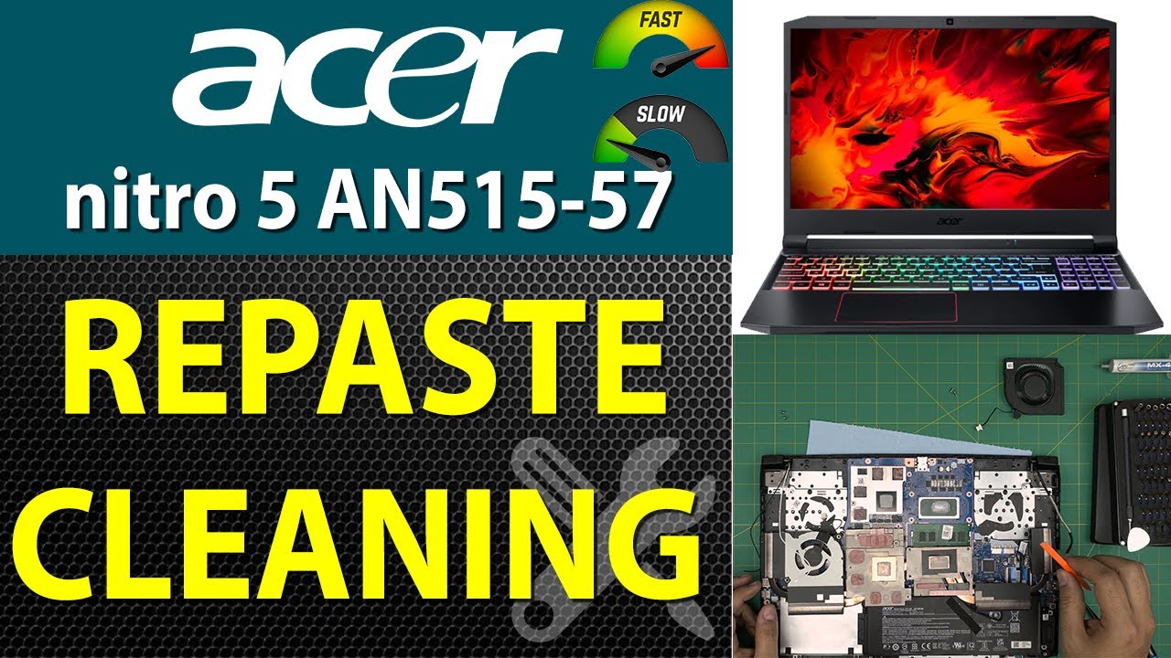 How to Repaste and Clean Acer Nitro 5 AN515-57-79TD Laptop | Step by Step