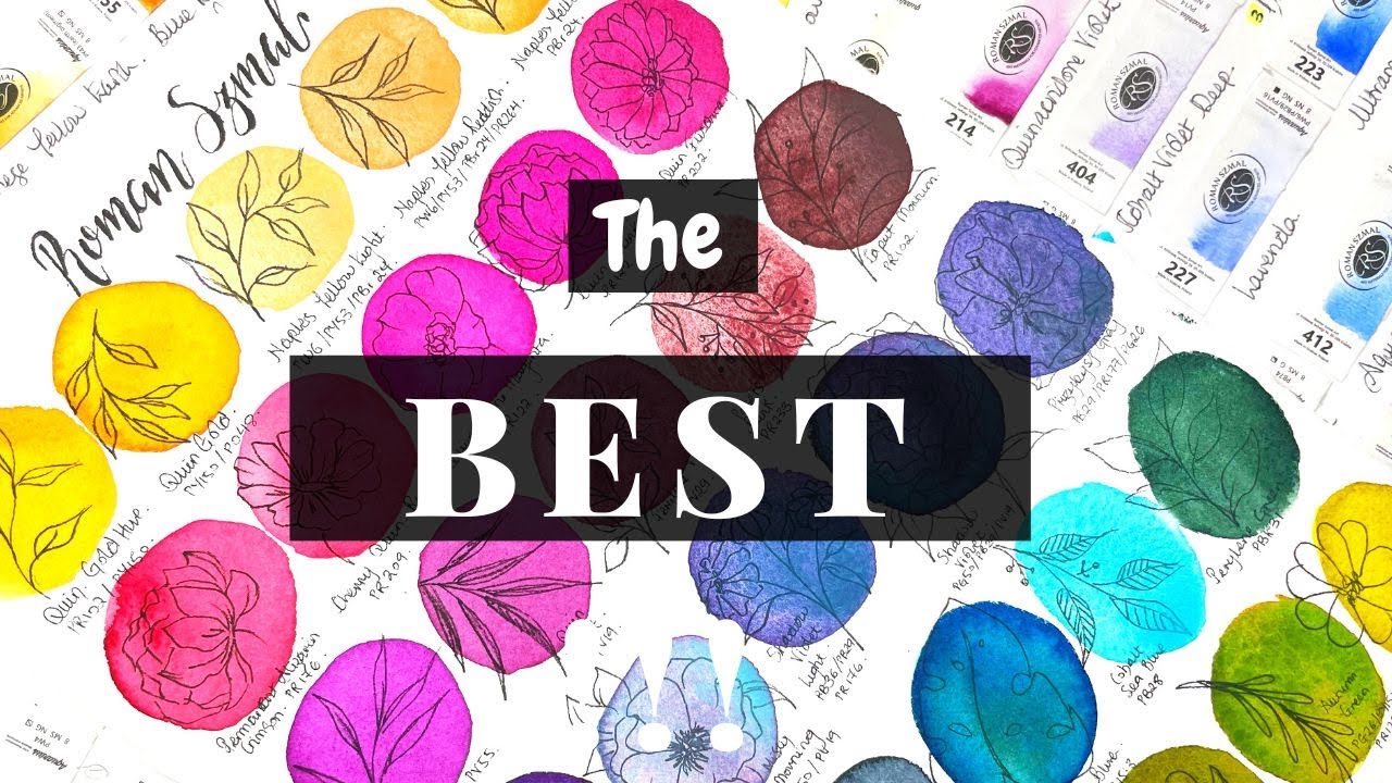 Favourite Roman Szmal Colours | Top 30 Watercolour Swatches