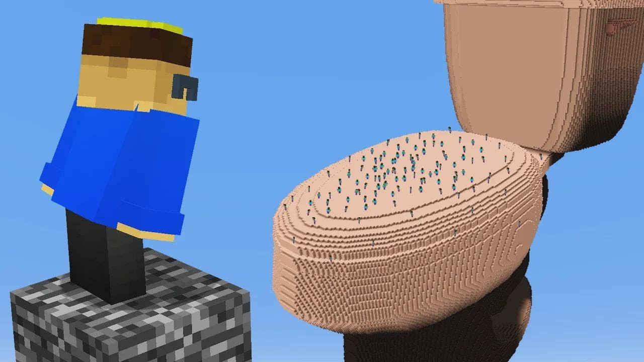 Hab 250 Spieler auf meinem Minecraft-Privatserver eingesperrt – Chaos pur!