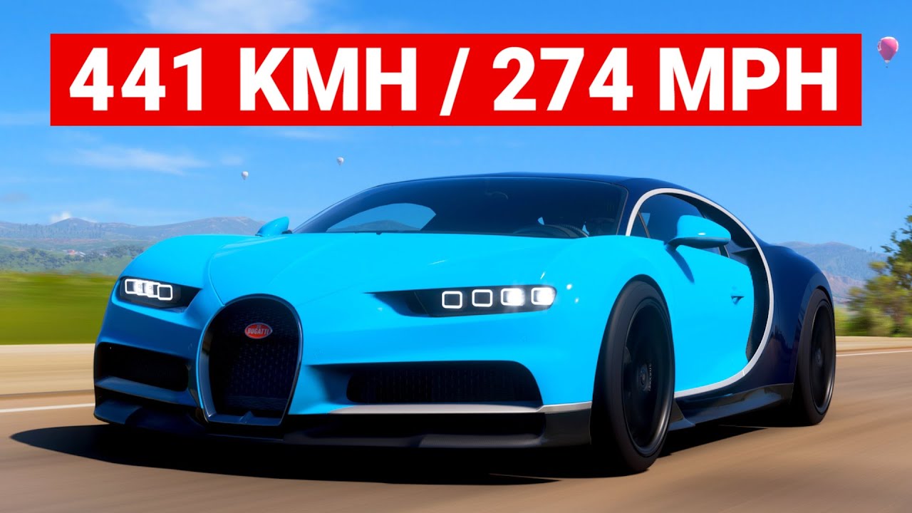 Forza Horizon 5 - 2018 Bugatti Chiron Max Build, Top Speed Tune (441 km/h ~ 274 mph)