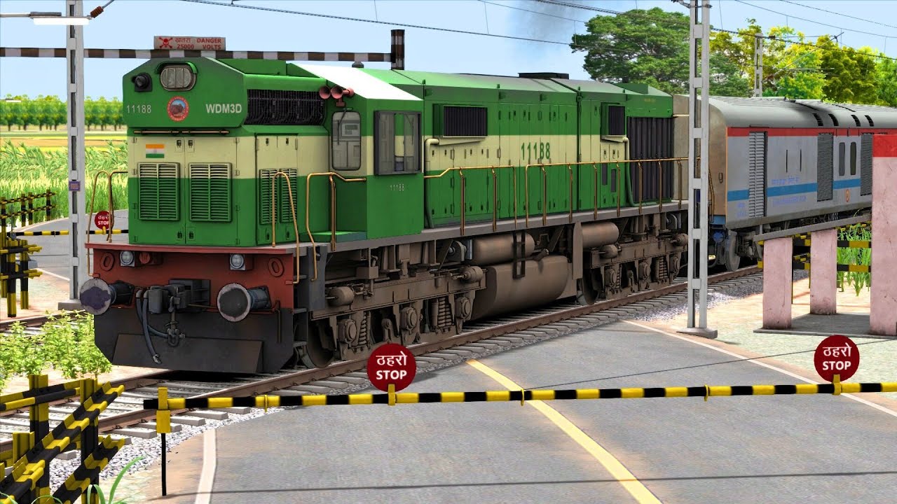 Train High Speed Crossing in Railway Gate | BUMPY RAILROAD | Train Simulator | Railwork | NTG GAMING