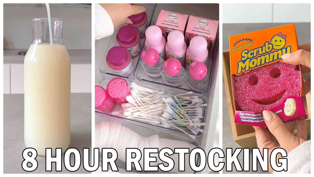 8 Hour Restocking ASMR Videos To Help You Fall Asleep | Cleaning, Organising & Satisfying Sounds ✨