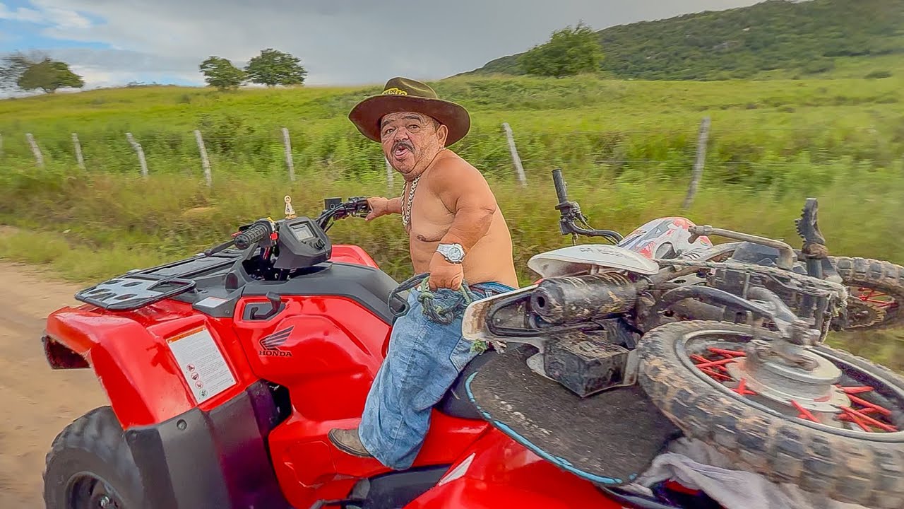MINI MOTO DE PILILIU QUEBROU E ELE TEVE QUE REBOCAR COM O QUADRICICLO | PILILIU DA RESENHA