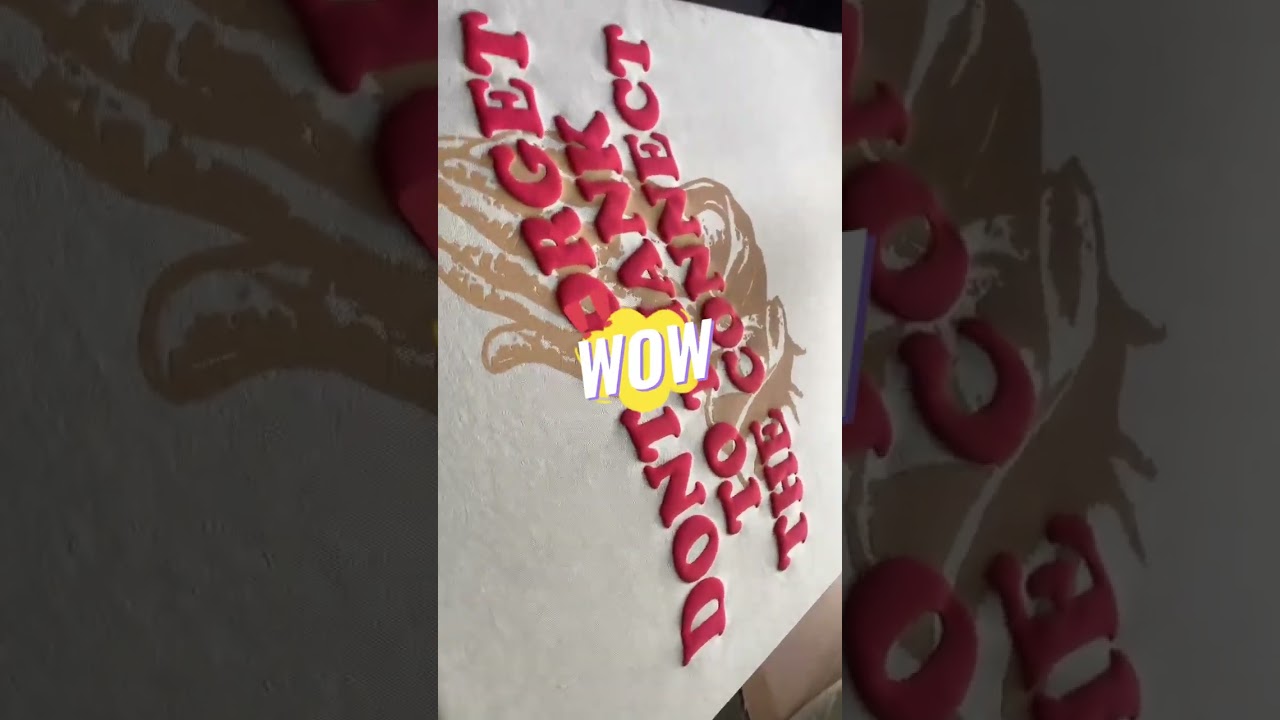 How is the 3D puff printing effect made?