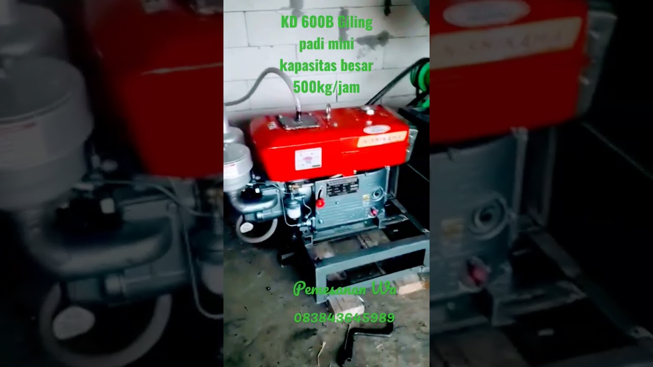 Giling padi mini Kapasitas besar tipe KD 600B perjam mampu Giling 500kg.