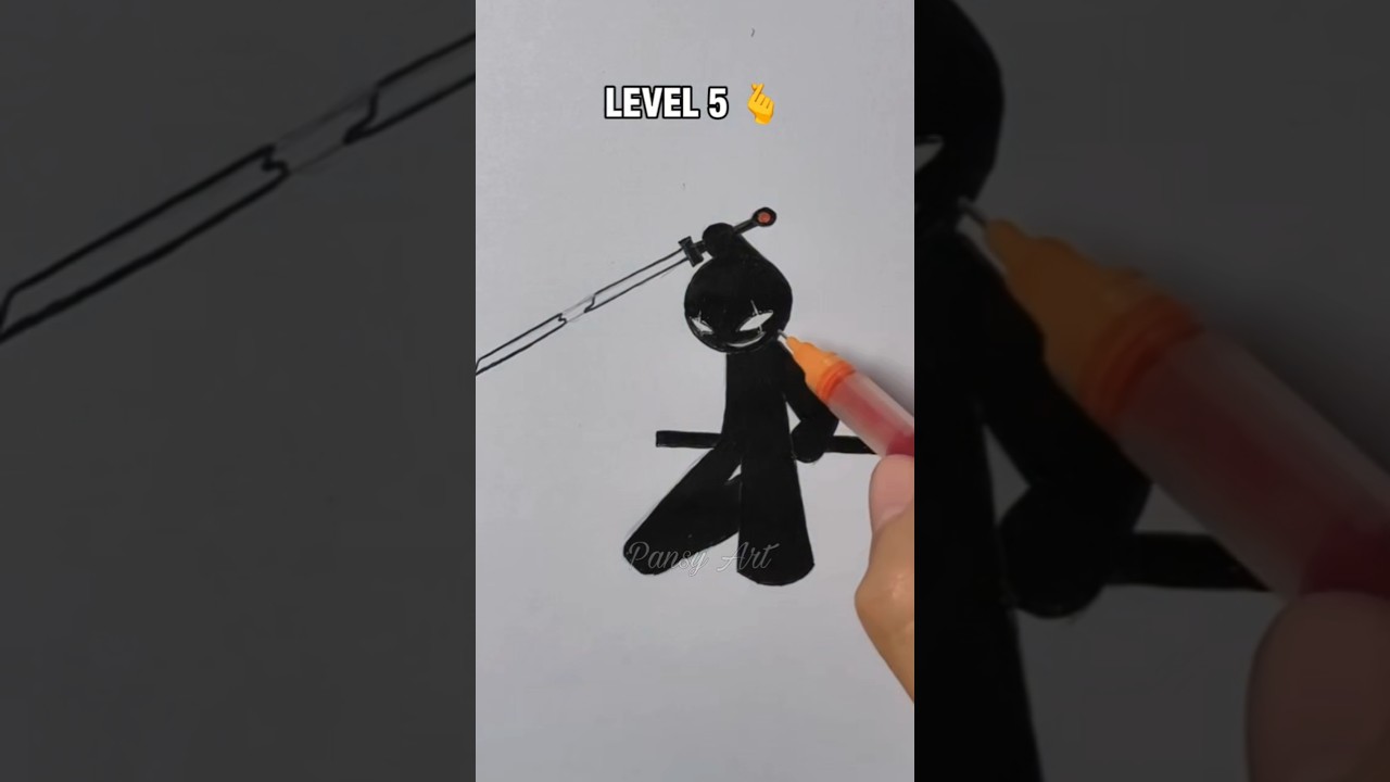 Drawing Stickman in different level part 3 #howtodraw #stickman #drawingstickman #drawing #sketch