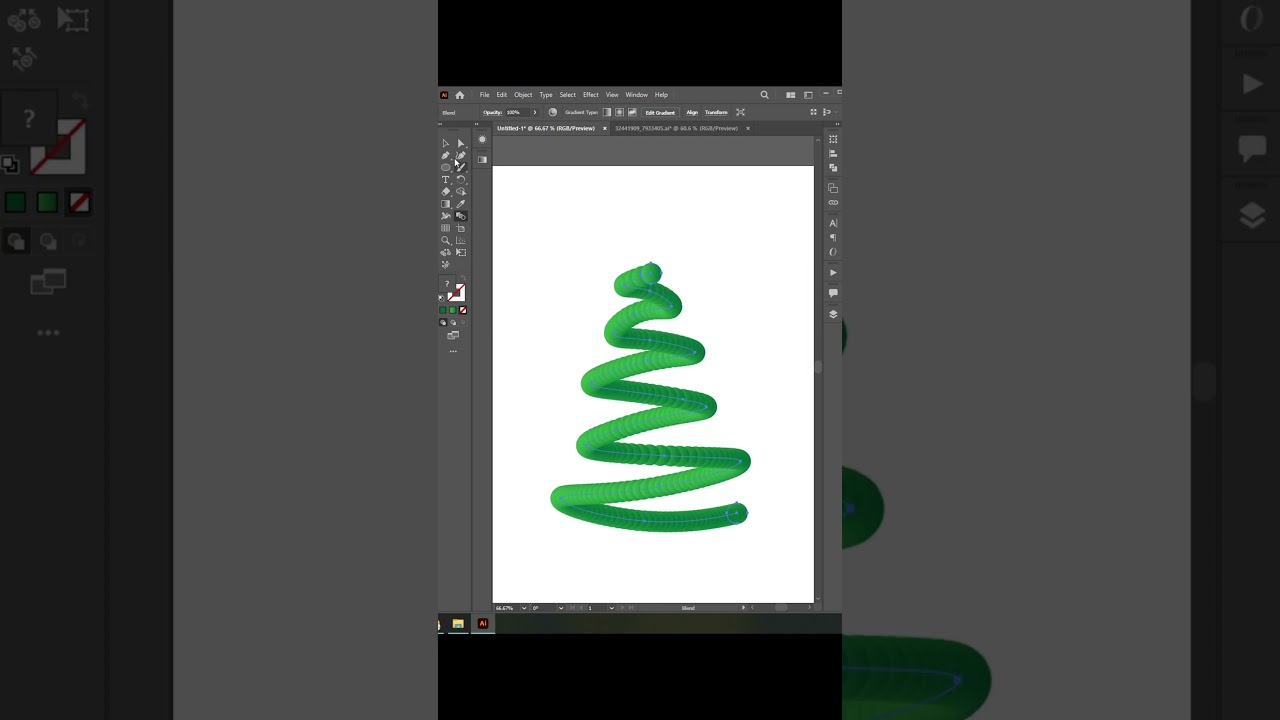 Christmas Tree In Illustrator #shorts