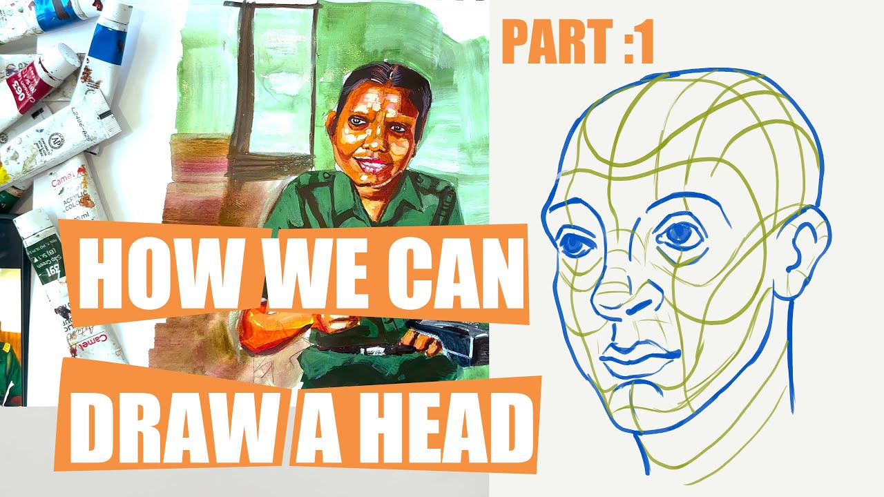 How we can draw a human head