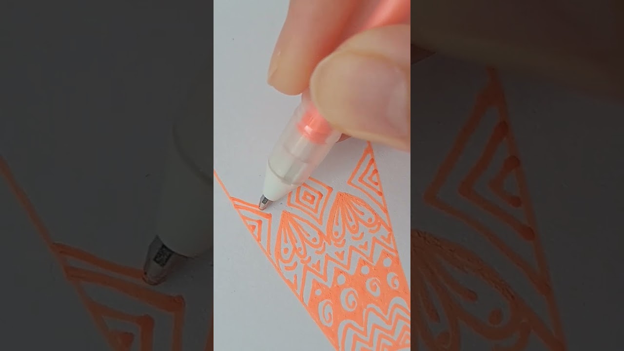 CARROT🥕 with Zentangle Patterns || Relaxing Drawing  #drawing #art #zentangle #arttherapy