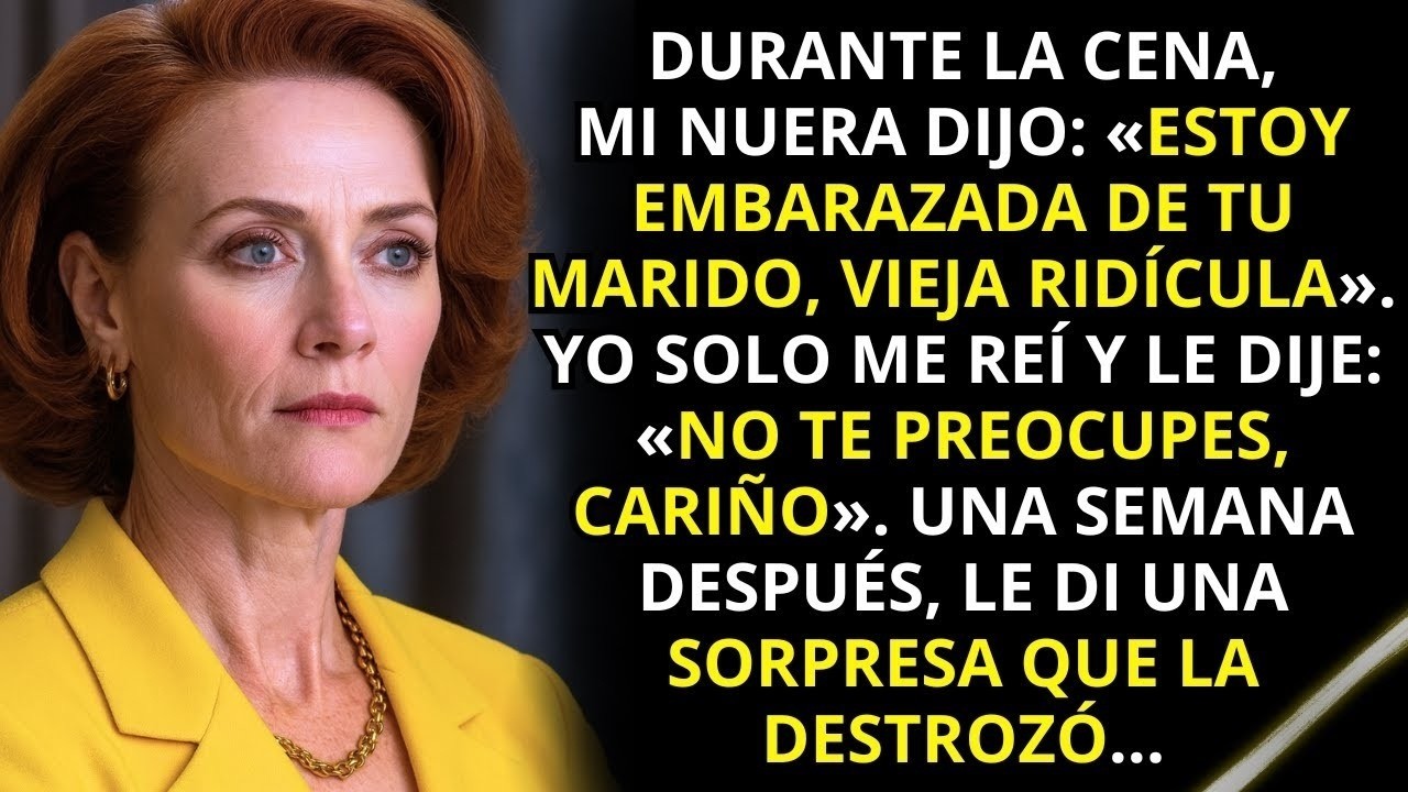 Durante la cena, mi nuera dijo_ «Estoy embarazada de tu marido». Entonces yo…