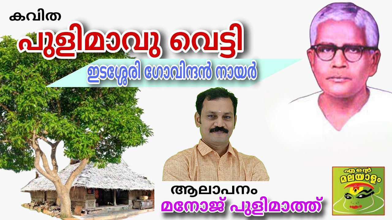 പുളിമാവു വെട്ടി / ഇടശ്ശേരി ഗോവിന്ദൻ നായർ /pulimavuvetti/ Idasseri/ Manoj pulimath/ std9/class9