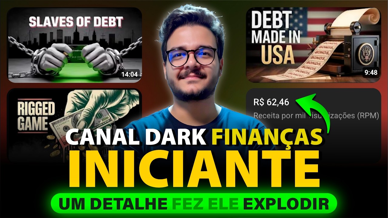 Como criar um Canal Dark de finanças que monetiza rápido no Youtube (Ganhar dinheiro na internet)