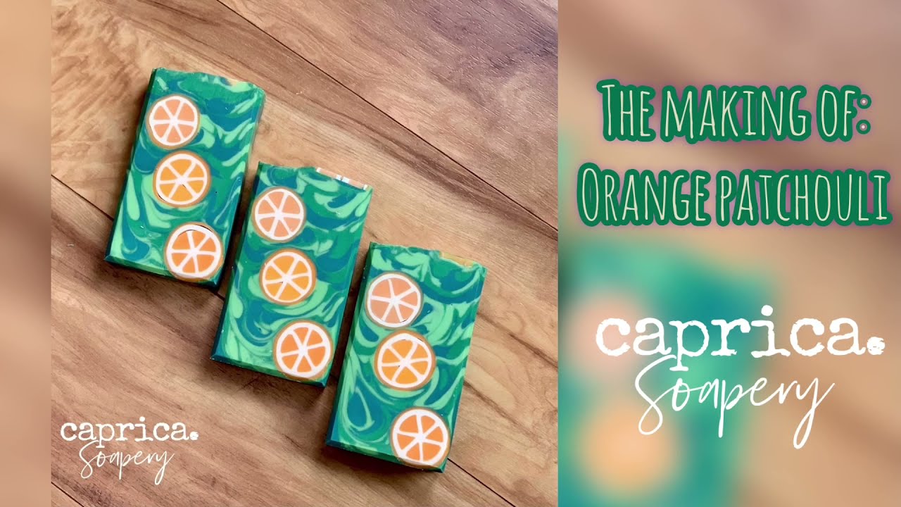 The Making of Orange Patchouli Soap - Cold Process Soap Tutorial How To Make Soap Embed Technique