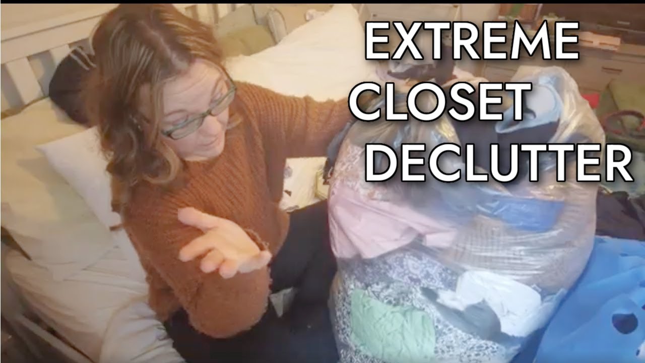 EXTREME CLOSET DECLUTTER | BECOMING MINIMALIST WARDROBE | CLOSET CLEAN OUT 2025