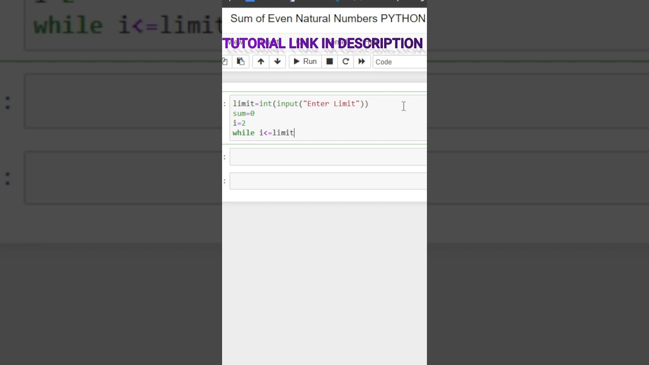 PYTHON PROGRAM TO PRINT SUM OF EVEN NUMBERS #short #shortsvideo #pythonshivangi #oddeven
