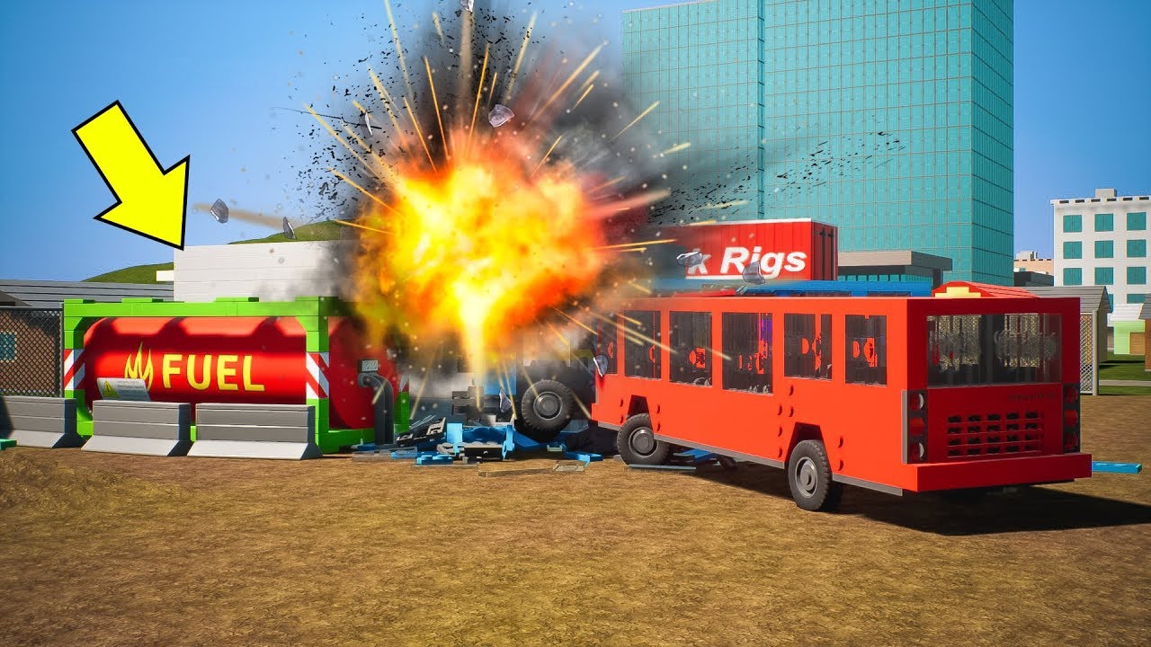 Softbody Cars vs Fuel Tank Explosion | Brick Rigs