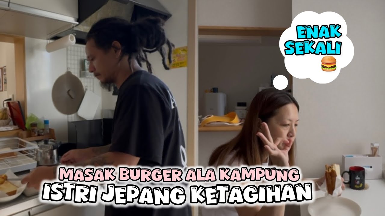 Buatin sarapan burger ala kampung untuk istri jepang