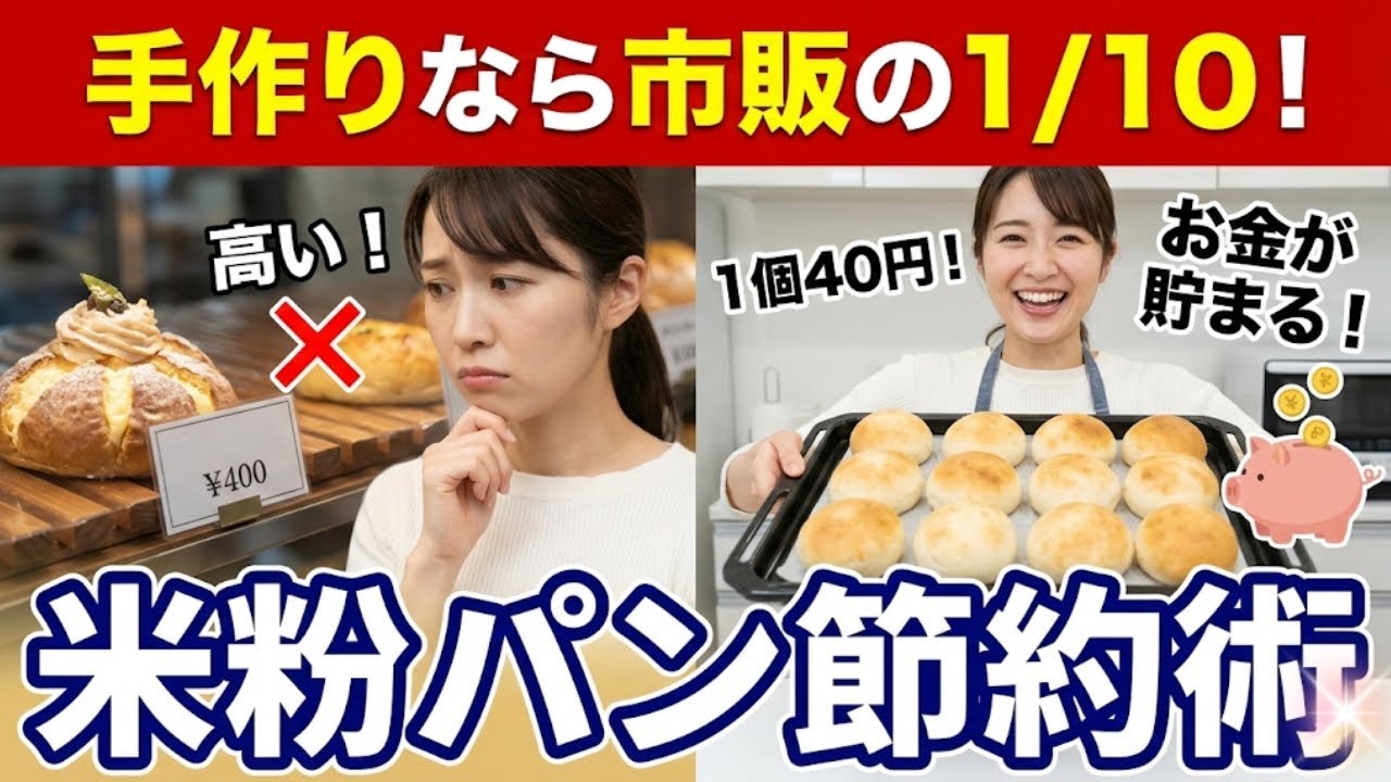 【これで節約】いつものパンをコレに変えたら○万円お得！手間を味方に変える米粉パン節約術