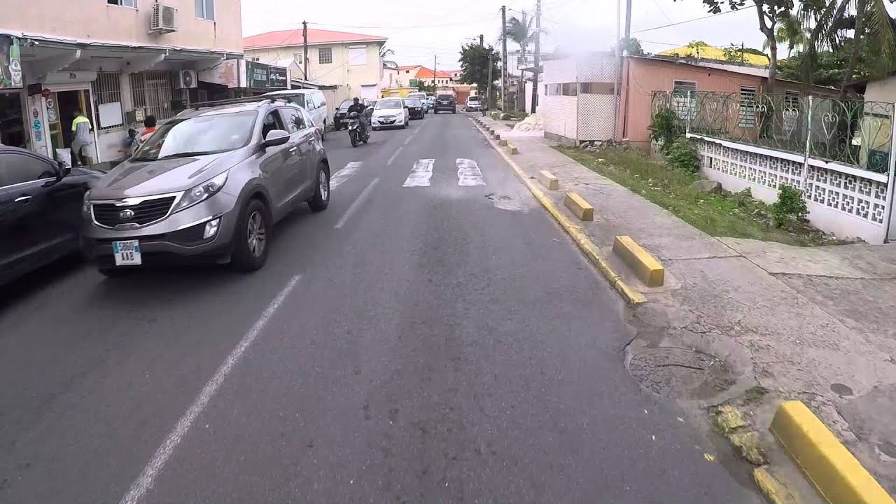 Saint Martin Route vers Marigot, Gopro / Saint Martin Road to Marigot, Gopro