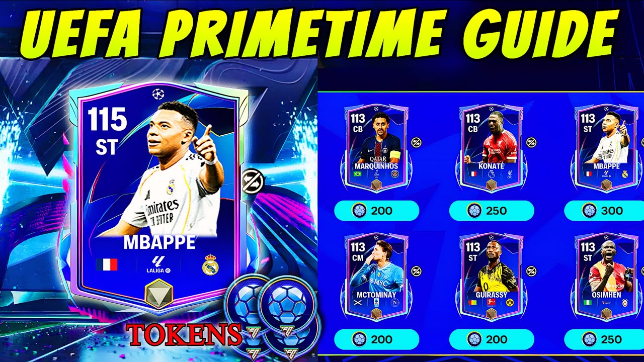 How to Claim UEFA Tokens | First 115 Cards in FC Mobile | UEFA primetime Guide 
