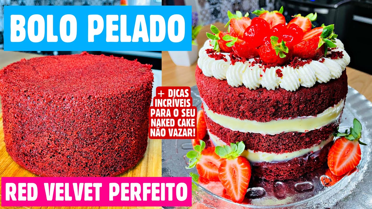 [✅FÁCIL] COMO FAZER BOLO PELADO (NAKED CAKE) + RECEITA DE BOLO RED VELVET FÁCIL