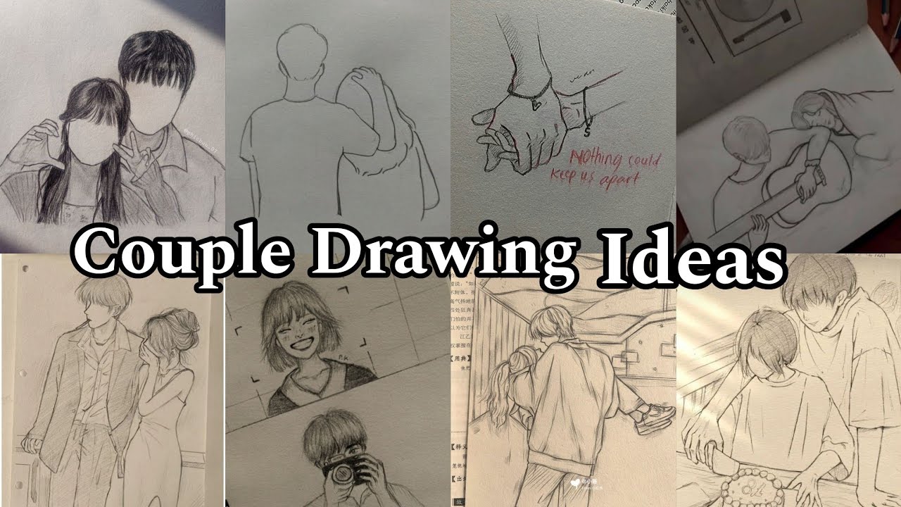 Couple Drawing Ideas | Cute Couple Drawing Ideas | Easy Couple Drawing Ideas
