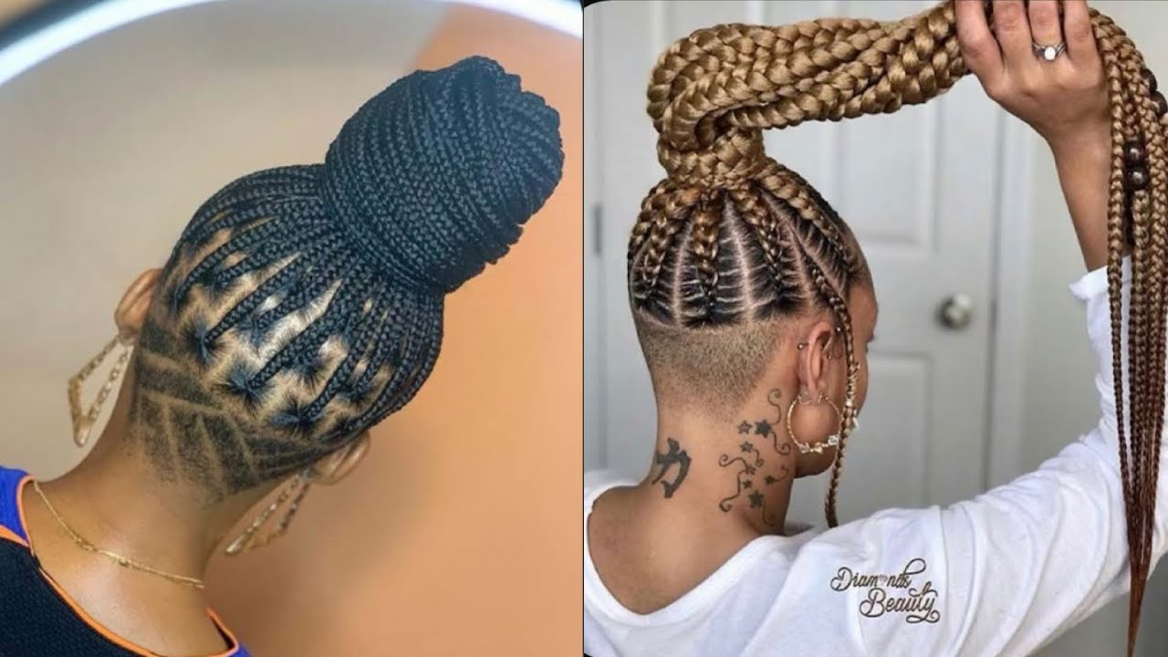 SHAVED BRAIDING HAIRSTYLES FOR BLACK WOMEN 2020