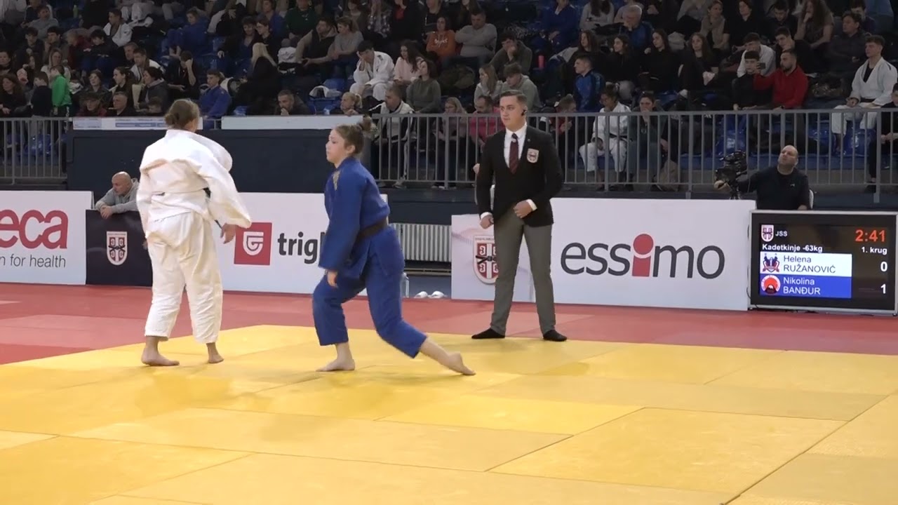 Helena Ružanović ASD Nikolina Banđur FDŽ 1:0 -63kg #PrvenstvoSrbijeKadeti2026