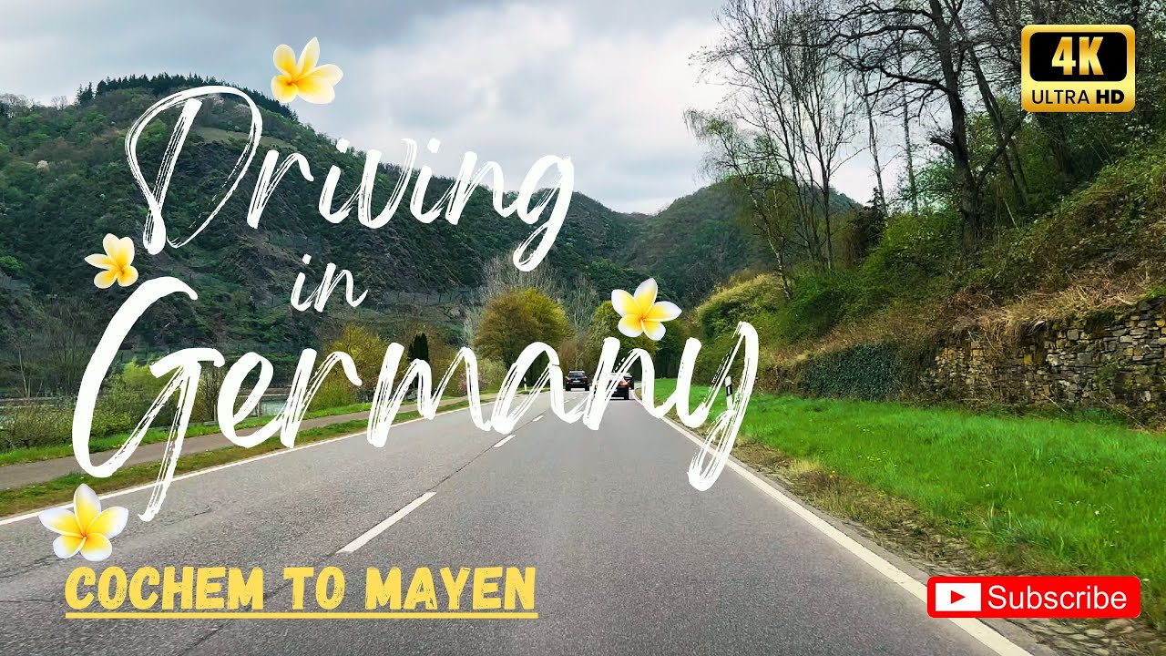 Scenic Drive in Germany 🇩🇪 | Cochem to Mayen | Relaxing 4K Road Trip