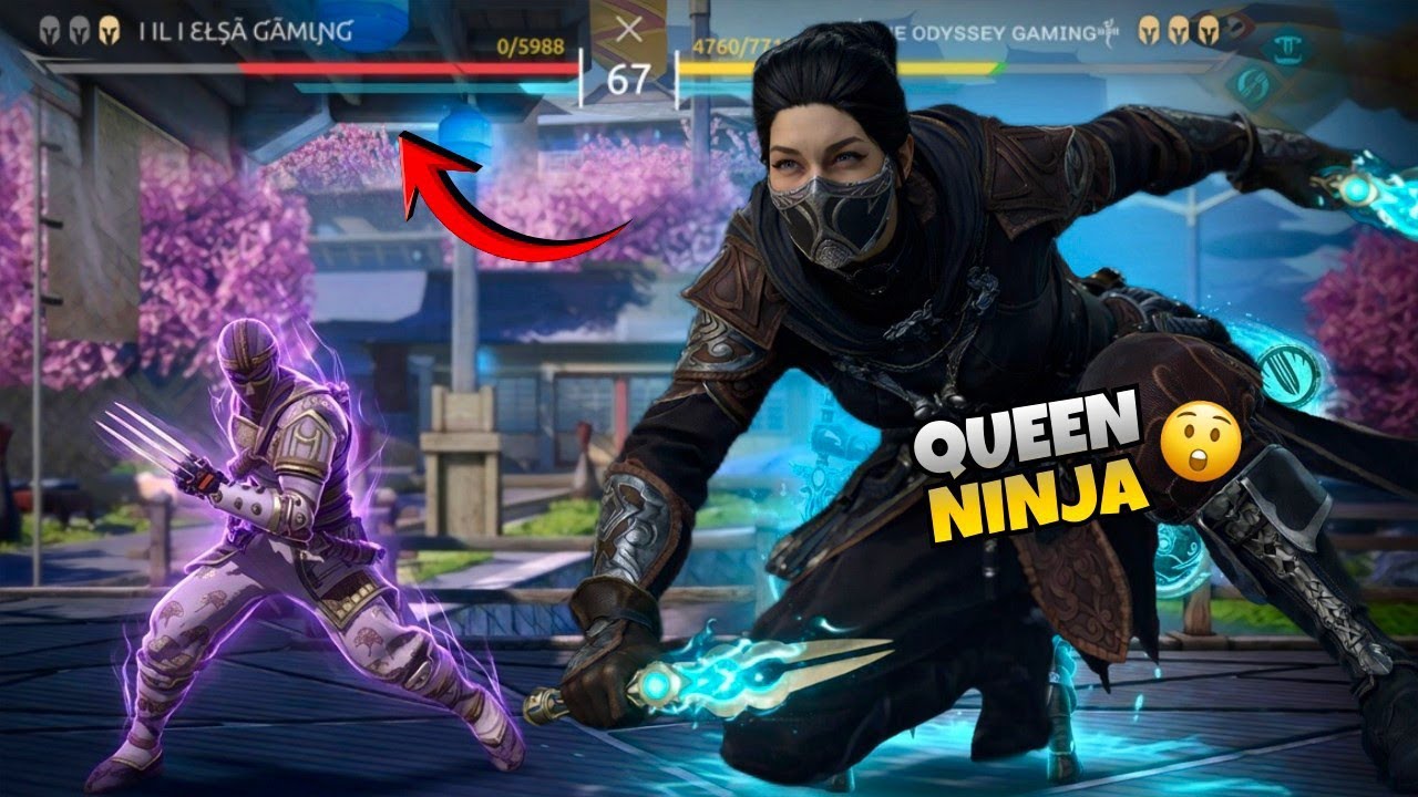 This Female Ninja Shocked Me 😳 Using Dynasty Princess Team | Shadow Fight 4 Arena 