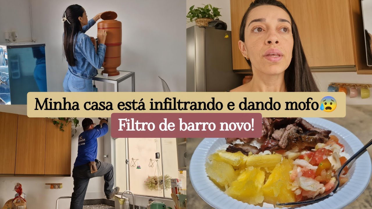 MINHA CASA ESTÁ INFILTRANDO E MOFANDO-Comprei um filtro de barro/Aspirador novo, comprinhas e mais✨️