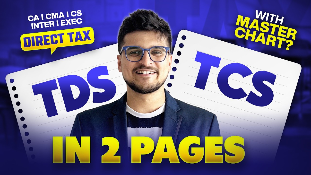TDS TCS in 2 pages | Super Revision | CA Amit Mahajan