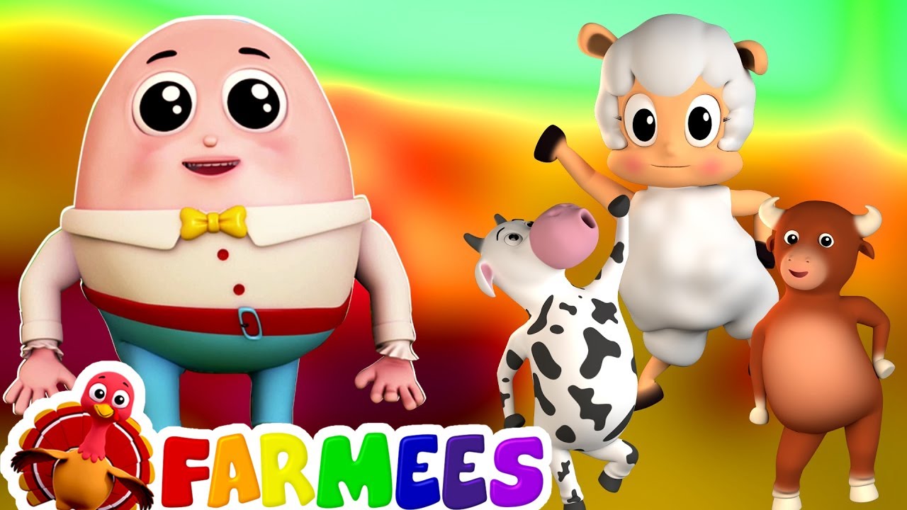 Humpty Dumpty ngồi trên tường | vần điệu trẻ cho trẻ em | 3D Rhymes | Preschool Rhymes | Baby Songs