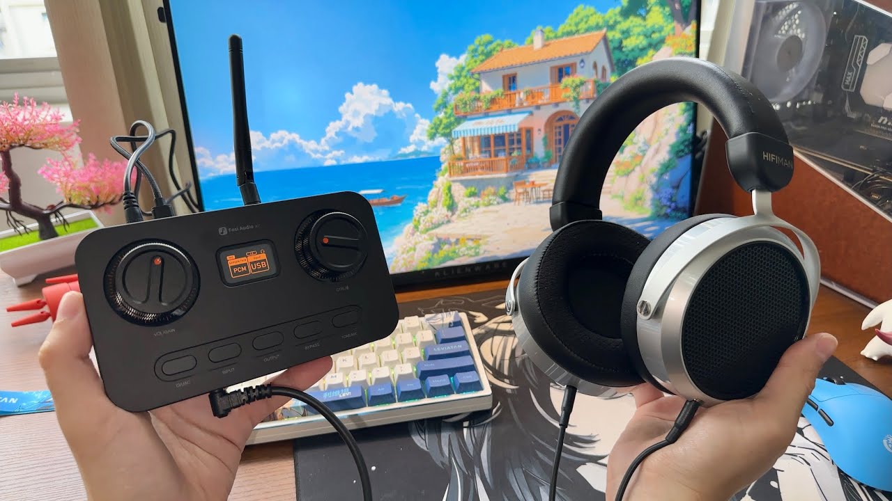Melhorando o Som do Fone - DAC Gaming Fosi Audio K7 + Hifiman HE400se