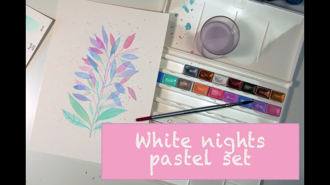 White Nights Pastel Watercolors set: review and painting!