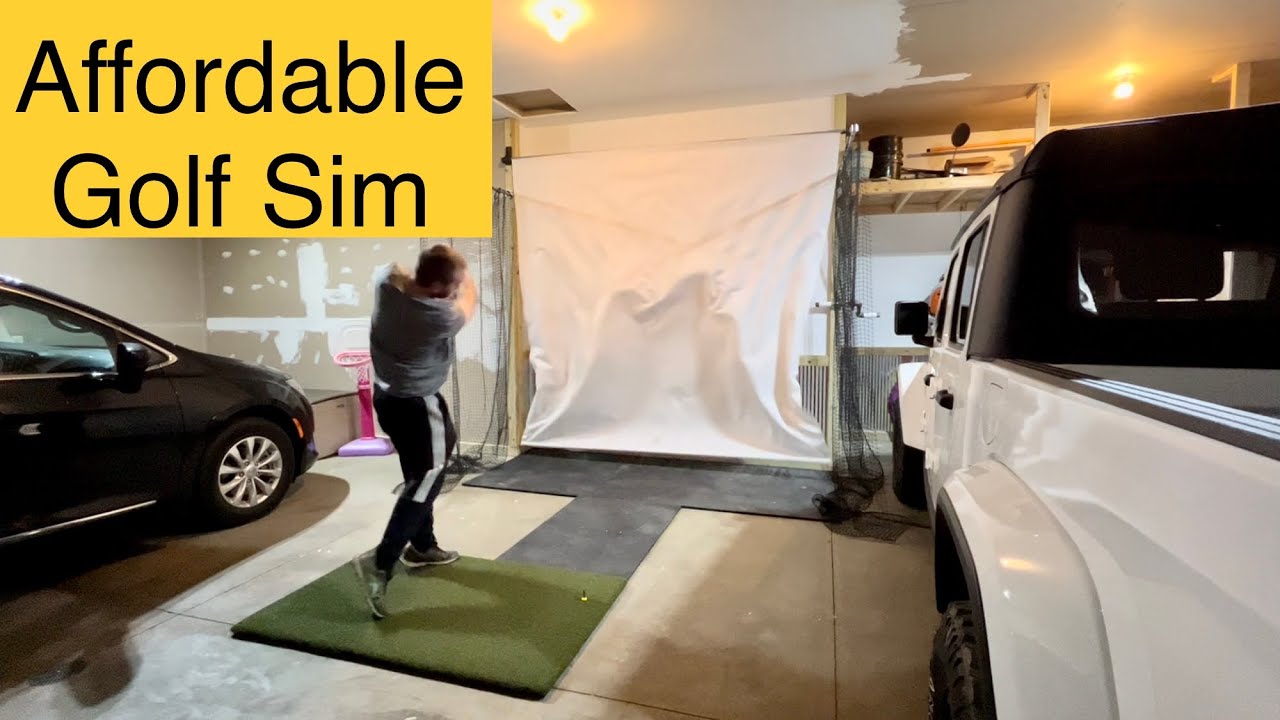 Golf Simulator Build Episode 2:  Impact Screen Hitting Mat