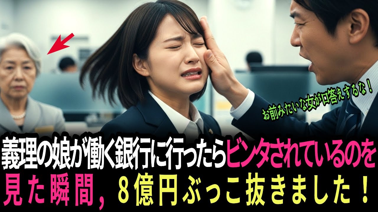 義理の娘が働く銀行に行ったらビンタされているのを見た瞬間、8億円ぶっこ抜きました！
