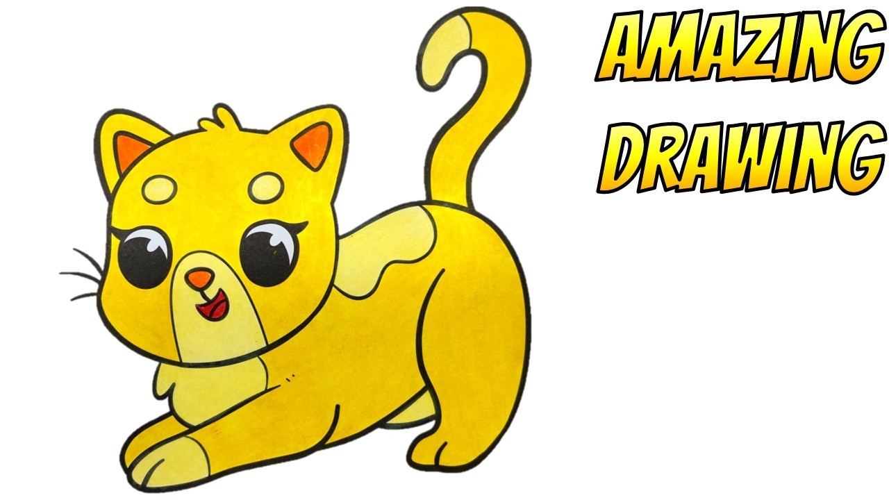 Smiling Orange Kitten #amazingdrawing