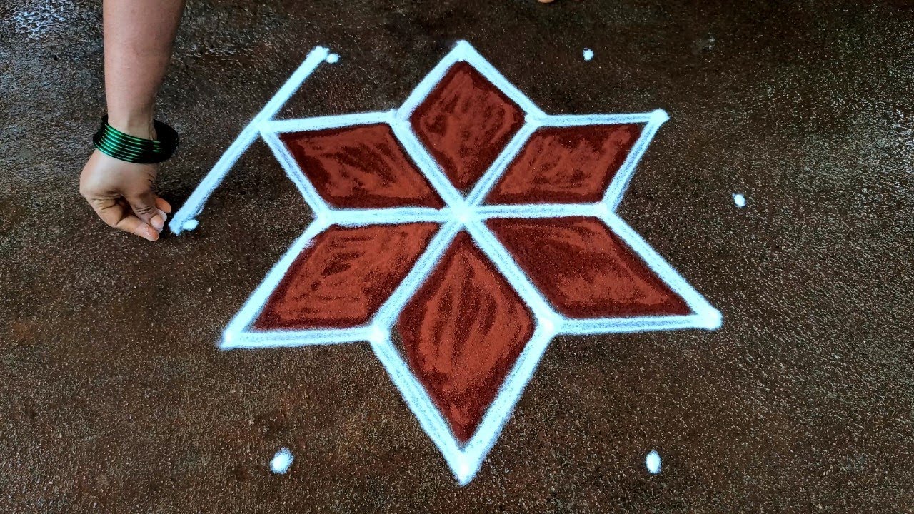 Mahashivratri 2026 simple star kolam|5*3 maasi masam rangoli| pandaga design muggulu| Super rangoli