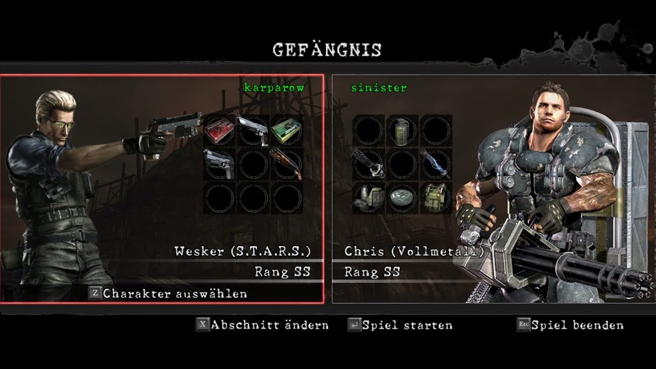 Resident Evil 5 Gold Edition [PC] - Mercenaries United - Prison DUO // (Wesker/Chris) [1158k]