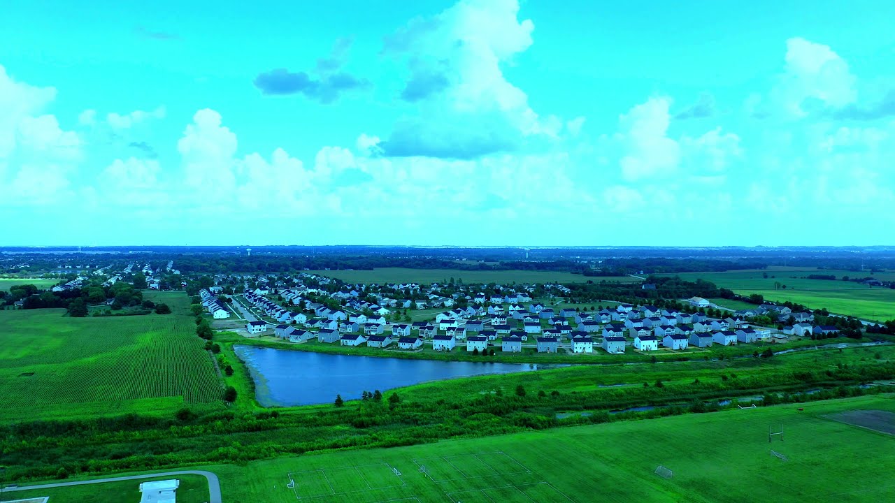 American Houses | Flying Drone around  |