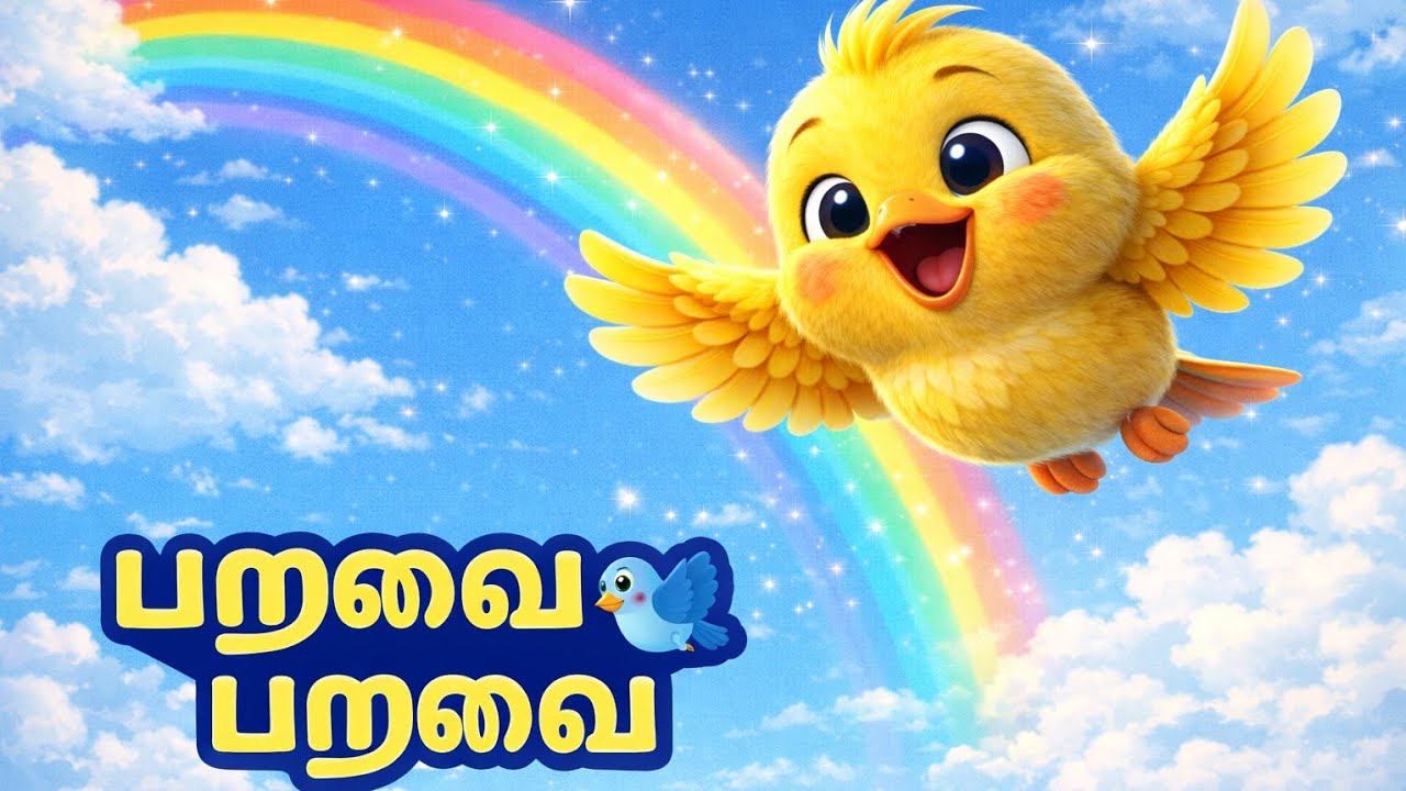 பறவை பறவை பறக்குது 🐦 | Cute Bird Tamil Rhymes | LKG UKG Kids Song
