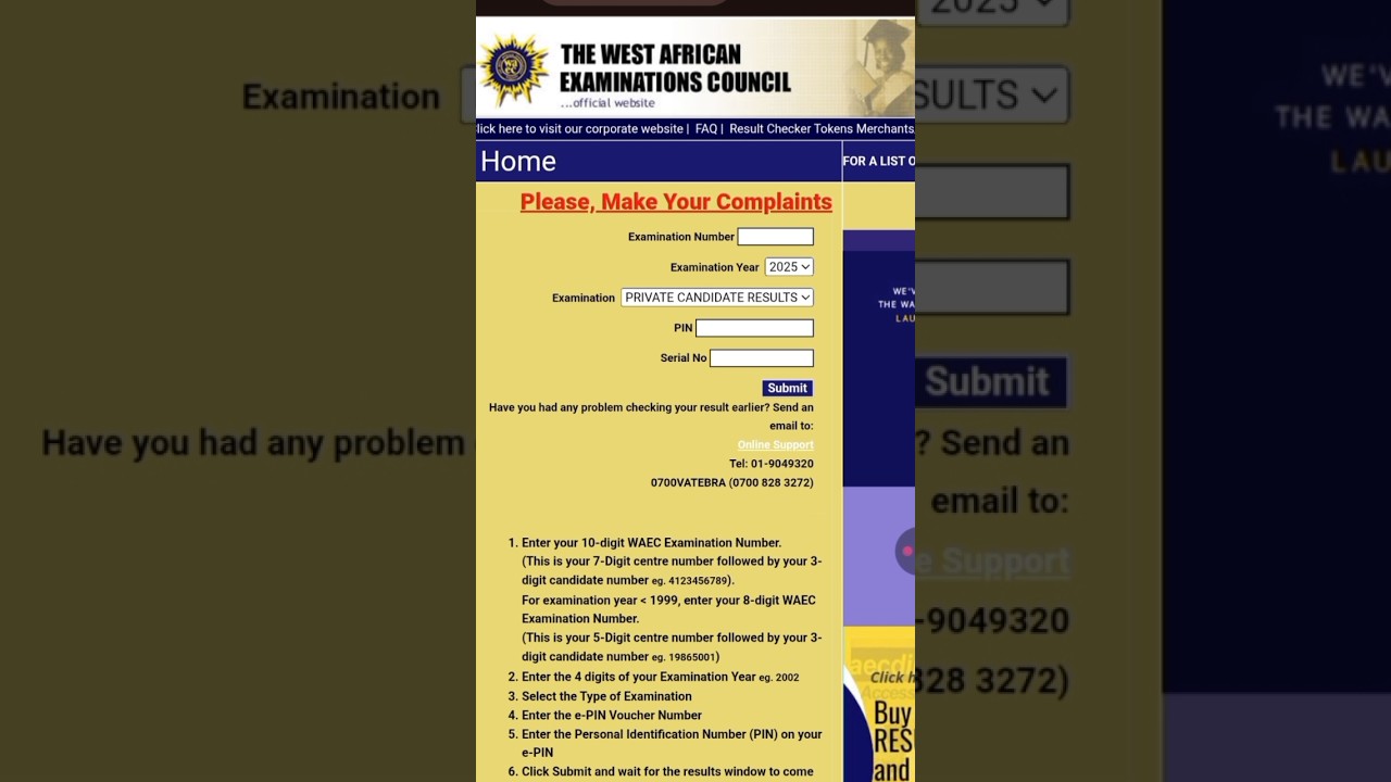 HOW TO CHECK 2025 WAEC GCE RESULT & HOW TO FIX 